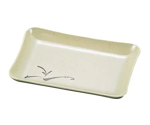 61-6834-18　Melamine Japanese Crockery Oribe Square Plate Large Cut OB-29　2436200