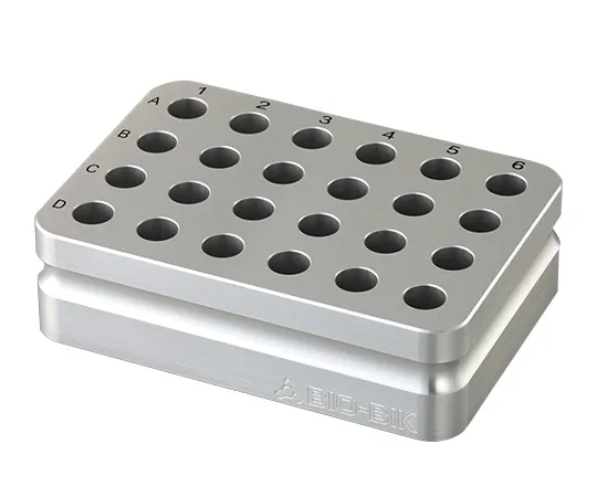 3-3417-01　冰上铝块深1.5mL·2.0mL/24Pcs　AB-24D