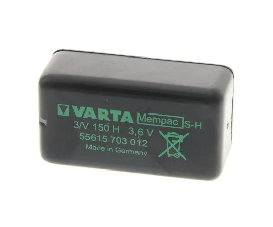 63-4758-17　VartaV150H3.6V镍氢充电按钮电池，150mAh　55615703012