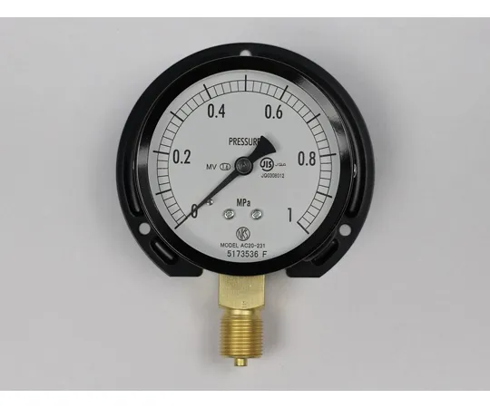65-4279-15　Normal Pressure Gauge (Φ75) Vertical B Frame for Steam and Vibration Resistance 1 MPa　AC20-231