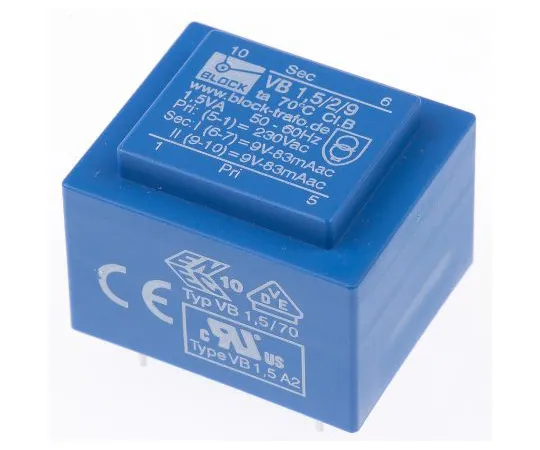 63-4768-76　9VAC2通过孔型PCB变压器输出，1.5VA　VB 1.5/2/9