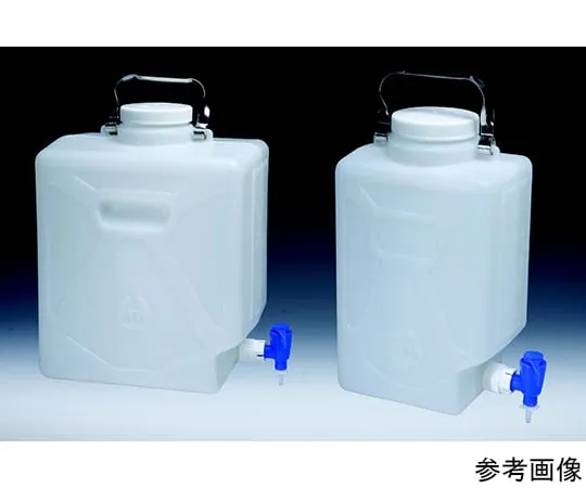 64-7656-88　Square Bottle with Stopcock (HDPE) 9L　2320-0020JP
