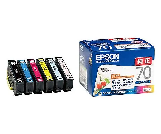 61-0511-82　Epson正版墨水匣墨水6种颜色包装　IC6CL70