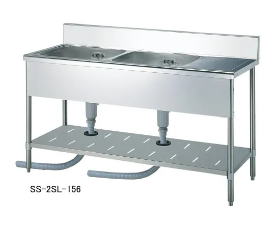 62-2336-62　Double Tank Sink  with Drainer (Left Sink)　SS-2SL-124