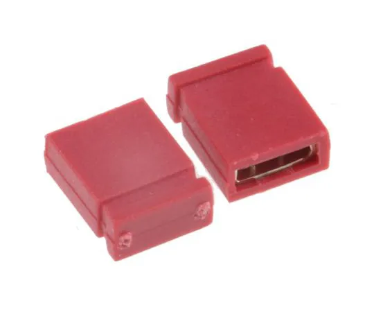 63-4746-12　RS Pro Shorting Link Female Straight Red Closed Top 2 Way 1 Row 2.54 mm Pitch　251-8531