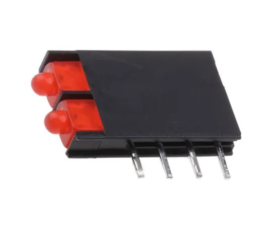 63-4804-12　KingbrightL-4060VH/2 ID,红色右角PCB LED指示灯，2个LED通过孔2.5 V　L-4060VH/2ID