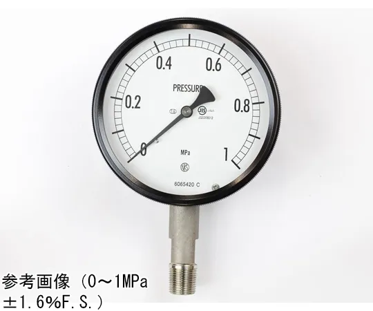 65-4300-66　Sealed Pressure Gauge (100Φ) Vertical A Frame 0.06 MPa　BE10-183