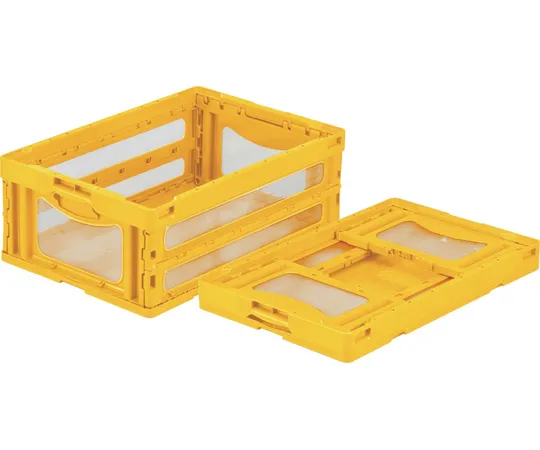 67-7113-17　Folding Container O-55B Yellow/Transparent　55909000YE304TM