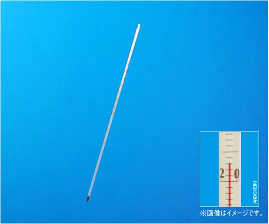 64-0706-95　长度红色液体精密棒温度计0~100°C (1°C) 全长1800 mm　1-42-1
