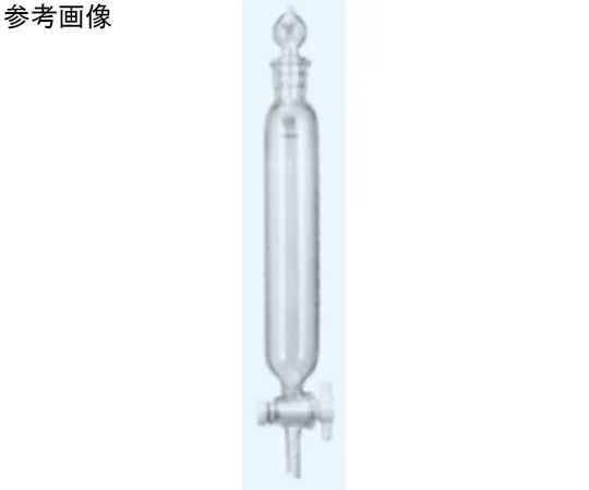 65-8680-07　Funnel Separatory (Cylindrical Type) (PTFE Cock) TS Sliding Part 15 10 mL　1003-15010
