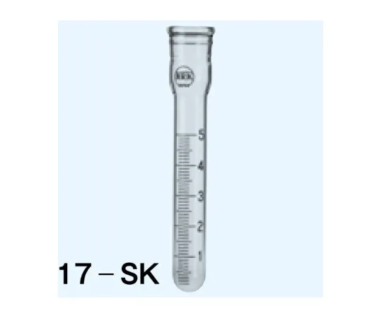 65-8670-92　Test Tube Round Bottom White Minimum Scale 0.1 mL 5 mL　17-SK