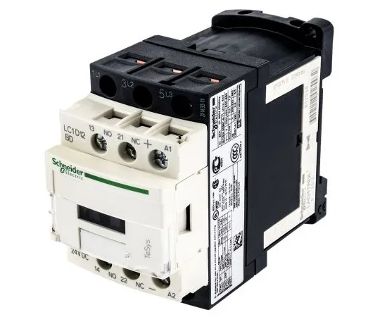 63-4782-84　施耐德电气3极接触器，12 A, 24 V直流线圈，TeSys D, 3 NO, 5.5 kW　LC1D12BD