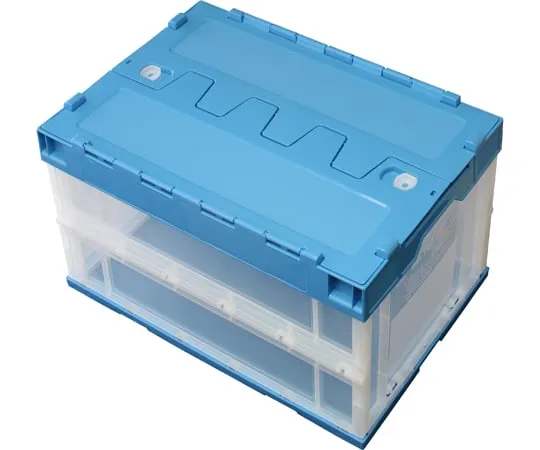 65-8993-54　Lid Integrated with Lock Oricon 5LRFSCB Transparent Blue 4 Pieces　5LRFSCB