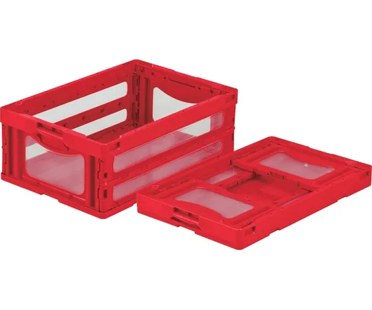 67-7113-18　Folding Container O-55B Red/Transparent　55909000RE401TM