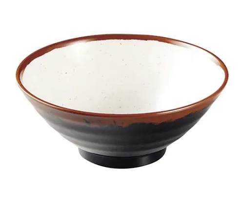 61-6835-56　Melamine Japanese tableware Chojiro kiln soba Bowl AN-64 small W inner white　2428530