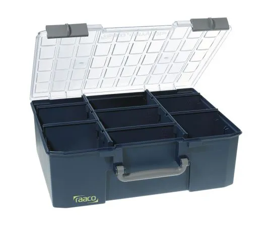 63-4740-64　Raaco 9 Cell Blue PC, PP包装箱，150 mm x 415 mm x 330 mm　136341