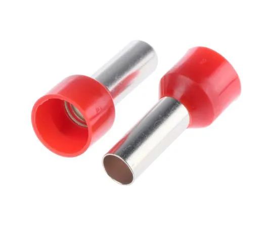 63-4842-45　RS PRO绝缘压紧靴带铁，长度12 mm,直径4.5mm,线材尺寸10 mm 2,红色　513-2657