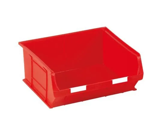 63-4818-30　RS红塑料可堆叠式储物盒，180 mm x 419 mm x 376 mm　484-3845