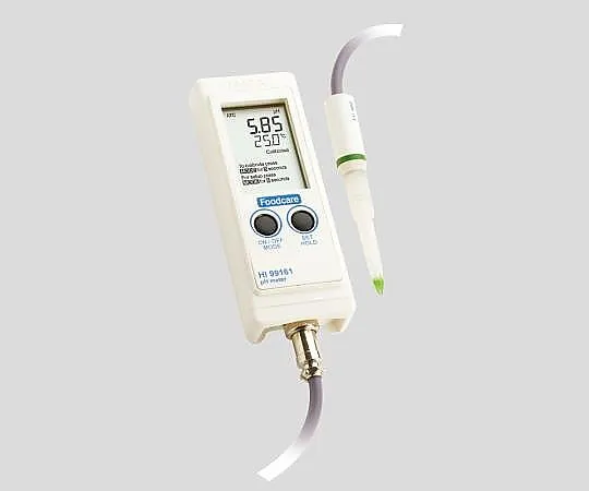2-8607-01-20　［已停用］带校准证书的pH/温度计(适用于半固态产品、乳制品)　HI99161N