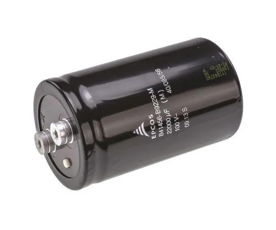 63-4747-20　EPCOS22000μF100Vdc铝电解电容器，底盘安装64.3 (Dia。)x 105.7mm+85°64.3 mm　B41456B9229M000