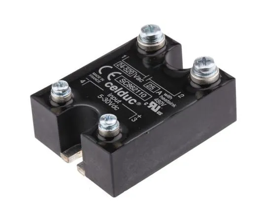 63-4739-38　Celduc 25 A固态继电器，0交叉，底盘安装，Triac, 520 V rms最大负载　SC862110