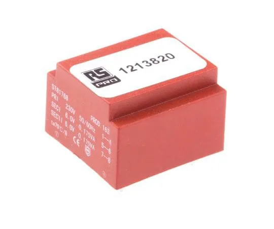 63-4664-93　2×6V交流2输出PCB安装PCB变压器，0.35VA　121-3820