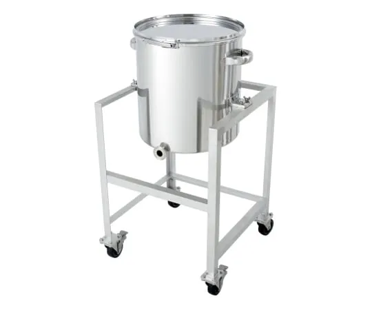 62-8610-62　Single-tapered Stainless Steel Airtight Container (Band Type) with Stand 35L　KTT-CTL-ASC-36