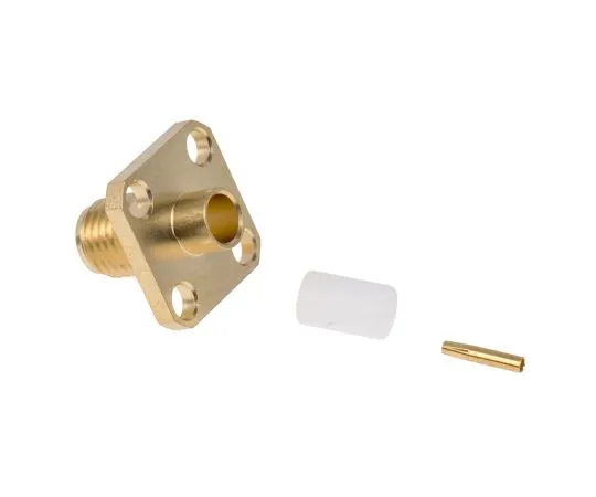 63-4806-14　TE连接直50Ω法兰安装SMA连接器，焊接端RG402/U　1-1478930-0