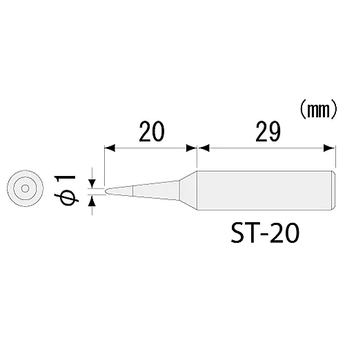 61-0413-44　焊接铁头 (用于焊接铁SK-40系列)　ST-20