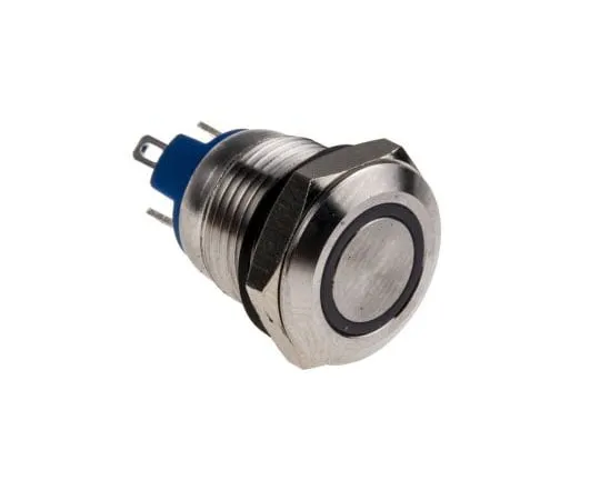 63-4661-81　RS PRO单杆单掷 (SPST) 瞬间红光LED按钮开关，IP65,IP67, 12 (Dia。) mm,面板安装，12V　111-6530