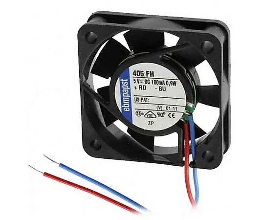 63-4799-76　ebm-papst400F系列轴向风扇，40 x 40 x 10 mm,9m3/h,900mW, 5 V直流　405FH