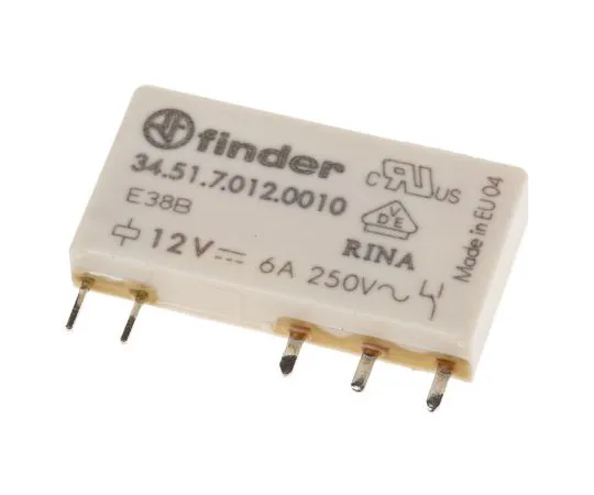63-4799-36　Finder34系列SPDT非锁定继电器PCB安装，12V直流线圈，6A　34.51.7.012.0010