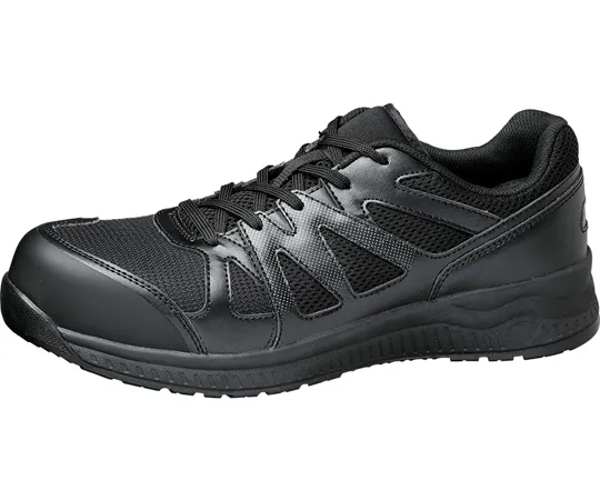 67-6633-90　JSAA Class A Certified Active Safety Work Sneakers AS-10 Slim Design (Width EE) Black 22.0 cm　AS-10BK-22.0