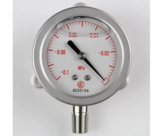 65-4323-96　Glycerine Included Pressure Gauge (60Φ) -0.1~0 MPa Vacuum Gauge (Negative Pressure Gauge)　GV50-273