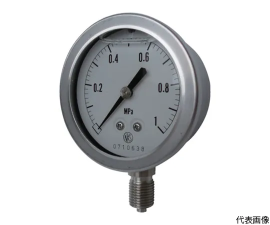64-7270-89　Pressure Gauge with Glycerin Pressure Range (MPa): -0.10~0.00 (Vacuum Gauge)　GV50-123-OMP