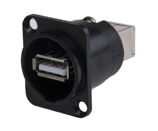 63-4676-80　RS PRO,直板，面板安装，插座类型A到B 2.0 USB连接器　124-6392