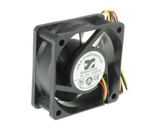 63-4830-89　ARX CeraDyna系列轴向风扇，60 x 60 x 25.4mm,33.35m3/h,4.32W, 24 V直流　FD2460-C0151E2AL