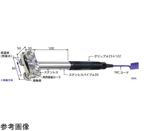 65-3535-14　［Out of stock］Temperature Sensor for High Performance Moving Surfaces Contact Support Type SX Series with ISO Documents -50~400°C Straight E Type　SX-671E-01-1-TPC1-ASP