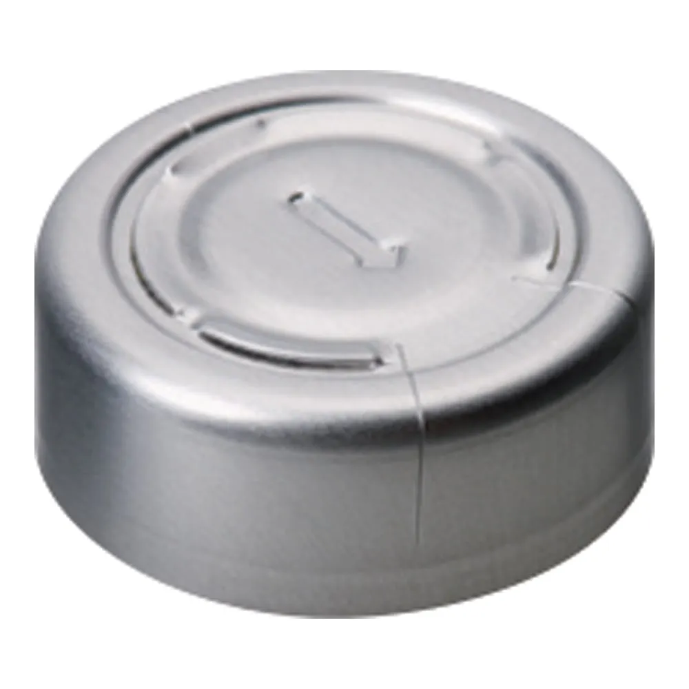 4-5156-11　Cap for ND 20 Crimp Vials (Aluminum Cap/PTFE Seal) 100 pcs　7060471