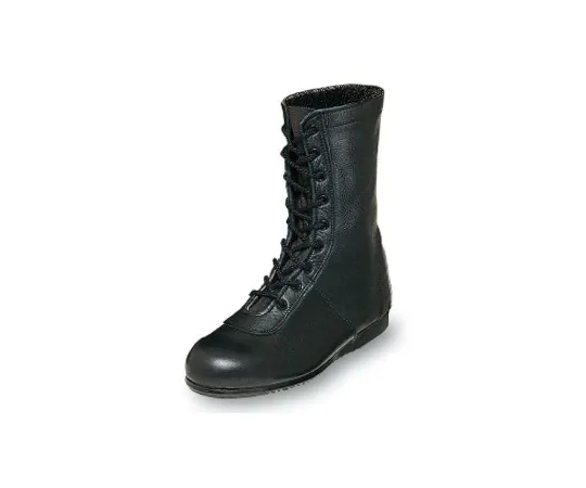 64-6538-97 Firefighting Work Long Lace-Up Boots Black 23.5 cm 5801