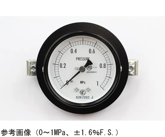 65-4271-78-20　Normal Pressure Gauge (Φ60) Embedded D Frame (Mounting Bracket) with 0.1 MPa Inspection Certificate　AA15-173