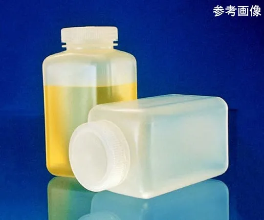 64-7656-29　Wide Mouth Square Bottle (HDPE) 60 mL, 12 Pieces　2114-0002JP