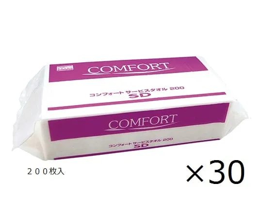61-0407-21　COMFORT服务毛巾200SD 220 x 230 mm 200件x 30包　37136