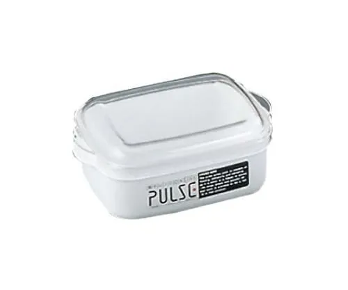 61-6572-95　Microwave Container Pulse Range Square PL-1001 White　5648500