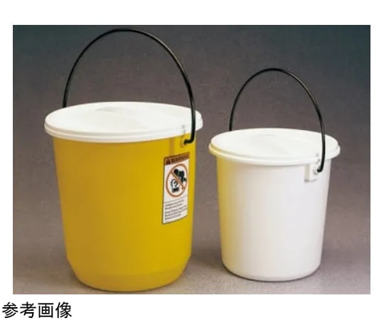 65-5643-66　Bucket with Lid (LDPE) 7.6 L 1 Box (Contains 12 Pieces x 1 Pack)　7102-0080