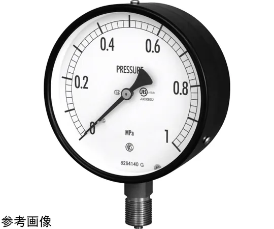 69-3910-32　φ100 Pressure Gauge JIS Compatible Regular Pressure Gauge AE20 R3/8 A Frame for General Use　AE20-181-0.1-0.16MPA