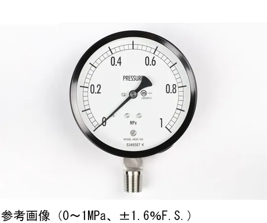 65-4286-22　Normal Pressure Gauge (Φ100) Vertical A Frame 0.16 MPa　AE20-183