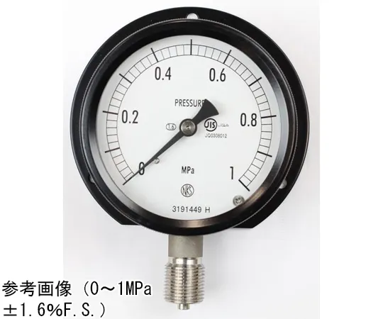 65-4296-25　Sealed Pressure Gauge (75Φ) Vertical B Frame 0.6 MPa　BC10-233