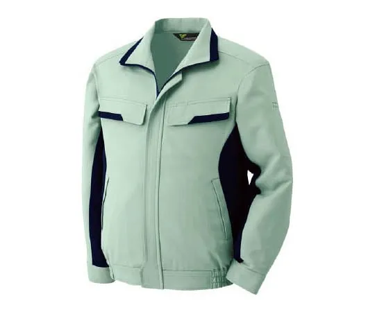 67-3131-15 Autumn/Winter Work Wear JIS Compliant Men's and Women's Long Sleeve Pair Blouson Verdexelflex VE56 Top Light Green x Navy SS VE56-UE-SS