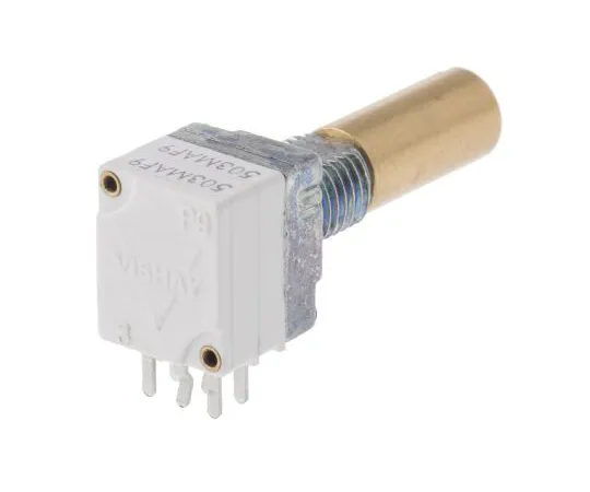 63-4838-41　Vishay2钢旋转导电塑料电位器，直径6毫米。轴，50kΩ，±20%，0.05W,线性　P9A2R100FISX1503MA